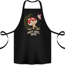 Dont Hate Mate Peace Hippy Toadstool Cotton Apron 100% Organic Black