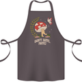 Dont Hate Mate Peace Hippy Toadstool Cotton Apron 100% Organic Dark Grey
