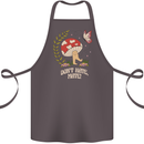 Dont Hate Mate Peace Hippy Toadstool Cotton Apron 100% Organic Dark Grey