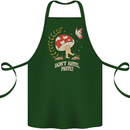 Dont Hate Mate Peace Hippy Toadstool Cotton Apron 100% Organic Forest Green