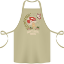 Dont Hate Mate Peace Hippy Toadstool Cotton Apron 100% Organic Khaki