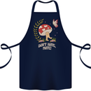 Dont Hate Mate Peace Hippy Toadstool Cotton Apron 100% Organic Navy Blue