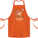 Dont Hate Mate Peace Hippy Toadstool Cotton Apron 100% Organic Orange