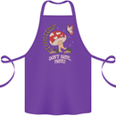 Dont Hate Mate Peace Hippy Toadstool Cotton Apron 100% Organic Purple