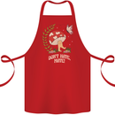 Dont Hate Mate Peace Hippy Toadstool Cotton Apron 100% Organic Red