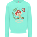 Dont Hate Mate Peace Hippy Toadstool Kids Sweatshirt Jumper Peppermint