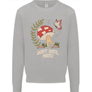 Dont Hate Mate Peace Hippy Toadstool Kids Sweatshirt Jumper Sports Grey