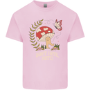 Dont Hate Mate Peace Hippy Toadstool Kids T-Shirt Childrens Light Pink