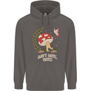 Dont Hate Mate Peace Hippy Toadstool Mens 80% Cotton Hoodie Charcoal