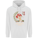 Dont Hate Mate Peace Hippy Toadstool Mens 80% Cotton Hoodie White