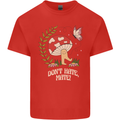 Dont Hate Mate Peace Hippy Toadstool Mens Cotton T-Shirt Tee Top Red