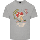 Dont Hate Mate Peace Hippy Toadstool Mens Cotton T-Shirt Tee Top Sports Grey