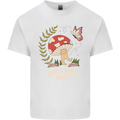 Dont Hate Mate Peace Hippy Toadstool Mens Cotton T-Shirt Tee Top White