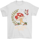 Dont Hate Mate Peace Hippy Toadstool Mens T-Shirt 100% Cotton White