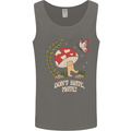 Dont Hate Mate Peace Hippy Toadstool Mens Vest Tank Top Charcoal