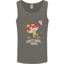 Dont Hate Mate Peace Hippy Toadstool Mens Vest Tank Top Charcoal