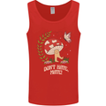 Dont Hate Mate Peace Hippy Toadstool Mens Vest Tank Top Red