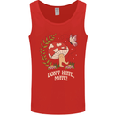 Dont Hate Mate Peace Hippy Toadstool Mens Vest Tank Top Red