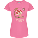 Dont Hate Mate Peace Hippy Toadstool Womens Petite Cut T-Shirt Azalea