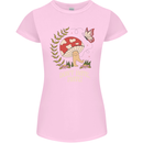 Dont Hate Mate Peace Hippy Toadstool Womens Petite Cut T-Shirt Light Pink