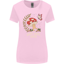 Dont Hate Mate Peace Hippy Toadstool Womens Wider Cut T-Shirt Light Pink