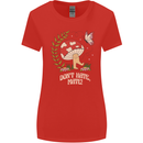 Dont Hate Mate Peace Hippy Toadstool Womens Wider Cut T-Shirt Red