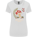 Dont Hate Mate Peace Hippy Toadstool Womens Wider Cut T-Shirt White