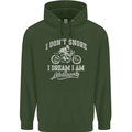 Dont Snore I Dream I'm a Motorcycle Biker Childrens Kids Hoodie Forest Green