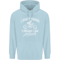 Dont Snore I Dream I'm a Motorcycle Biker Childrens Kids Hoodie Light Blue