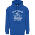 Dont Snore I Dream I'm a Motorcycle Biker Childrens Kids Hoodie Royal Blue