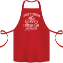 Dont Snore I Dream I'm a Motorcycle Biker Cotton Apron 100% Organic Red