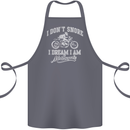 Dont Snore I Dream I'm a Motorcycle Biker Cotton Apron 100% Organic Steel