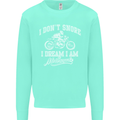 Dont Snore I Dream I'm a Motorcycle Biker Kids Sweatshirt Jumper Peppermint