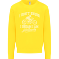 Dont Snore I Dream I'm a Motorcycle Biker Kids Sweatshirt Jumper Yellow
