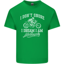 Dont Snore I Dream I'm a Motorcycle Biker Kids T-Shirt Childrens Irish Green