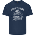 Dont Snore I Dream I'm a Motorcycle Biker Kids T-Shirt Childrens Navy Blue