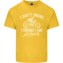 Dont Snore I Dream I'm a Motorcycle Biker Kids T-Shirt Childrens Yellow