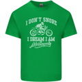 Dont Snore I Dream I'm a Motorcycle Biker Mens Cotton T-Shirt Tee Top Irish Green