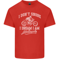 Dont Snore I Dream I'm a Motorcycle Biker Mens Cotton T-Shirt Tee Top Red