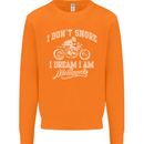 Dont Snore I Dream I'm a Motorcycle Biker Mens Sweatshirt Jumper Orange