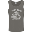 Dont Snore I Dream I'm a Motorcycle Biker Mens Vest Tank Top Charcoal