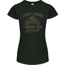 Dont Snore I Dream I'm a Motorcycle Biker Womens Petite Cut T-Shirt Black