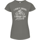 Dont Snore I Dream I'm a Motorcycle Biker Womens Petite Cut T-Shirt Charcoal