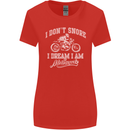 Dont Snore I Dream I'm a Motorcycle Biker Womens Wider Cut T-Shirt Red