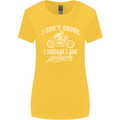Dont Snore I Dream I'm a Motorcycle Biker Womens Wider Cut T-Shirt Yellow