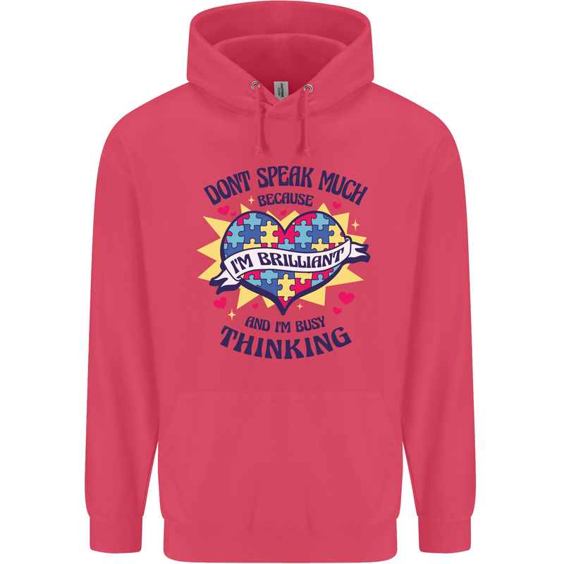 Dont Speak Much Autism Autistic Childrens Kids Hoodie Heliconia