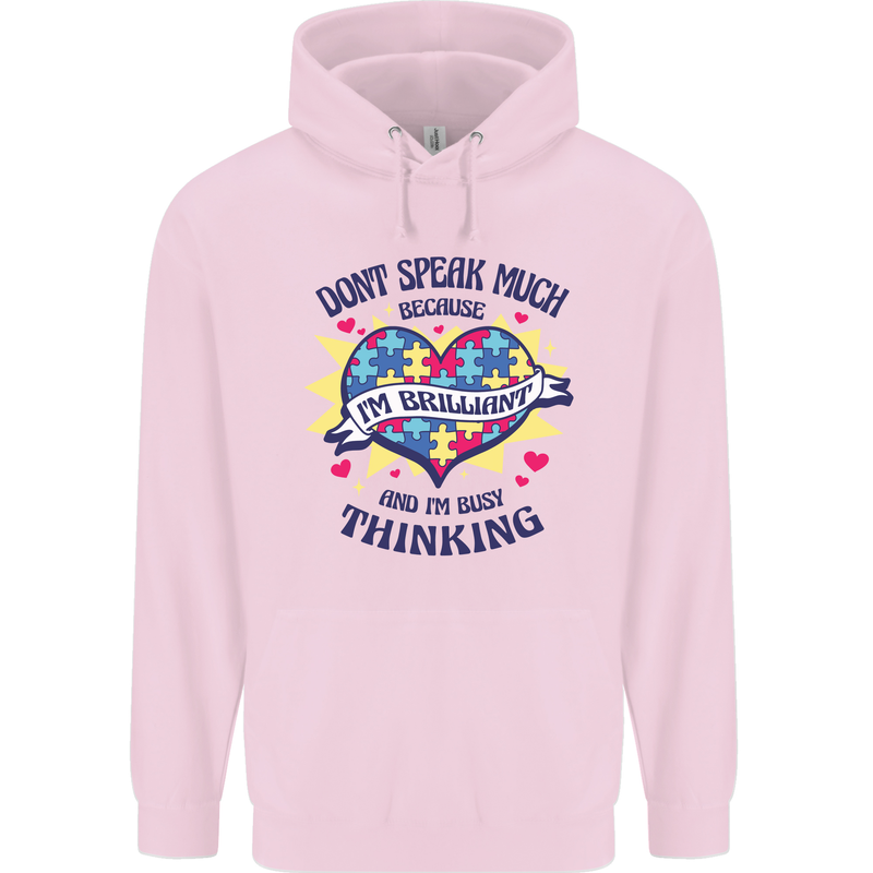 Dont Speak Much Autism Autistic Childrens Kids Hoodie Light Pink