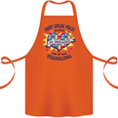 Dont Speak Much Autism Autistic Cotton Apron 100% Organic Orange