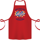 Dont Speak Much Autism Autistic Cotton Apron 100% Organic Red