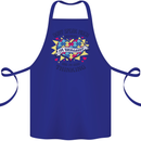 Dont Speak Much Autism Autistic Cotton Apron 100% Organic Royal Blue